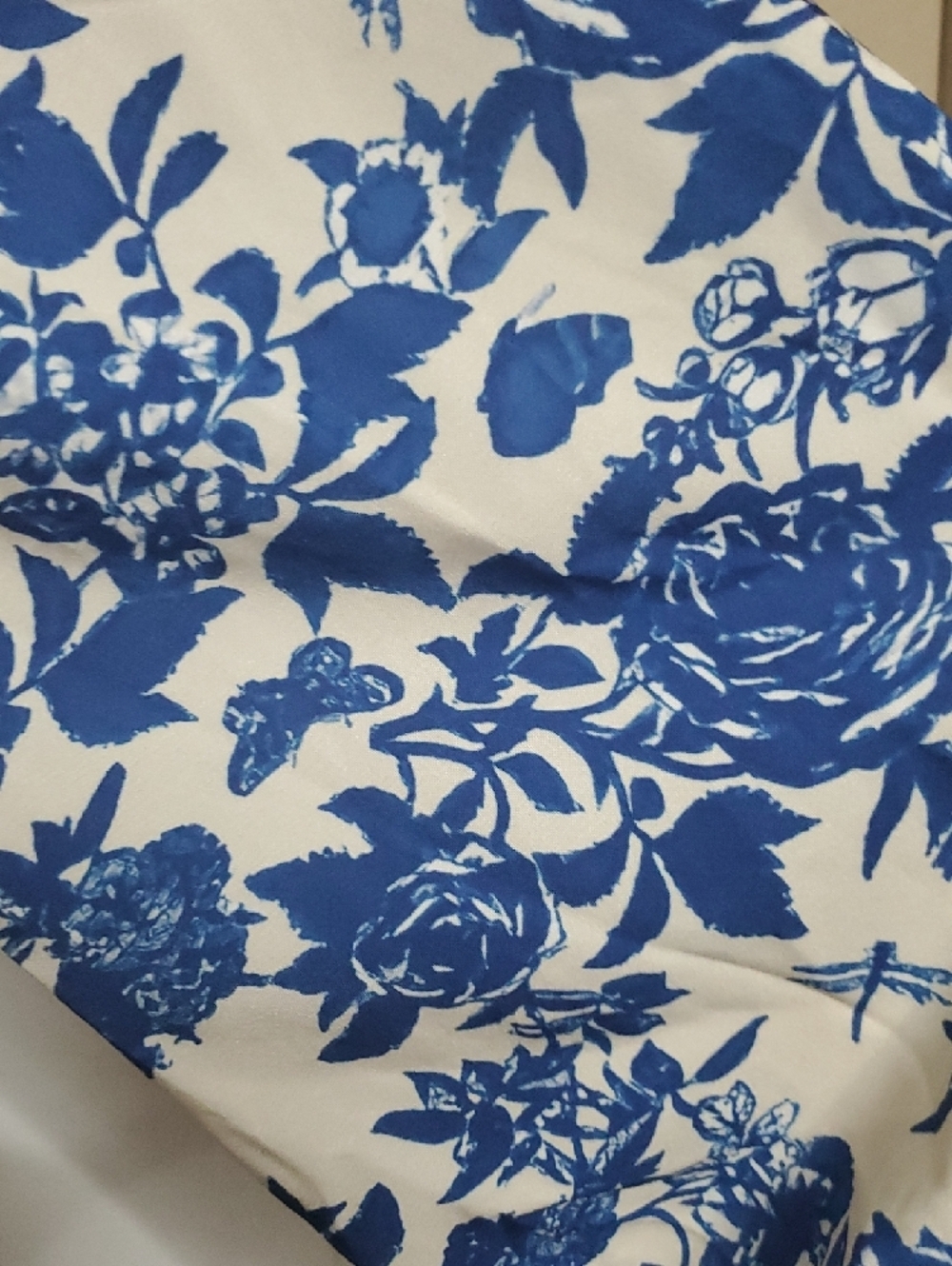 Blue Floral Peasant Blouse - Picture 3 of 7